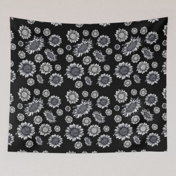 Item preview, Black White Sunflower Print designed and sold by Flower Magic .