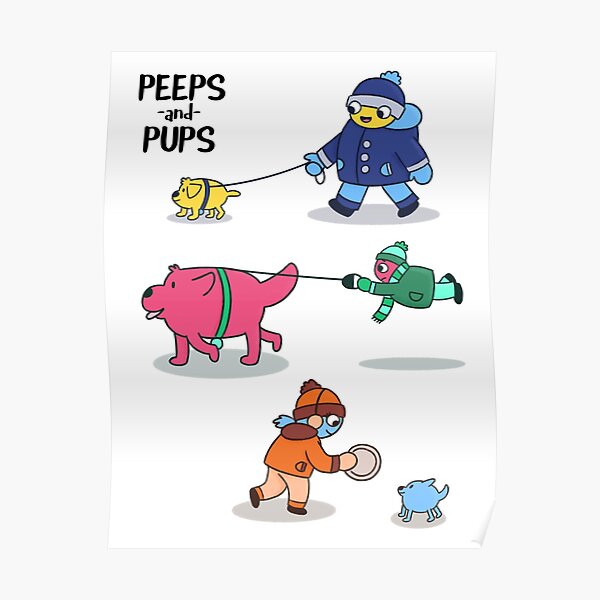 Peeps and Pups Poster