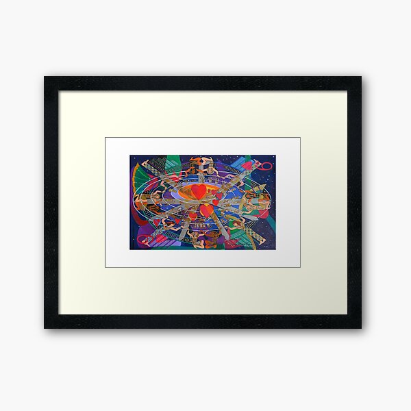 The Nine Lives of the Heart Giclee with border Framed Art Print