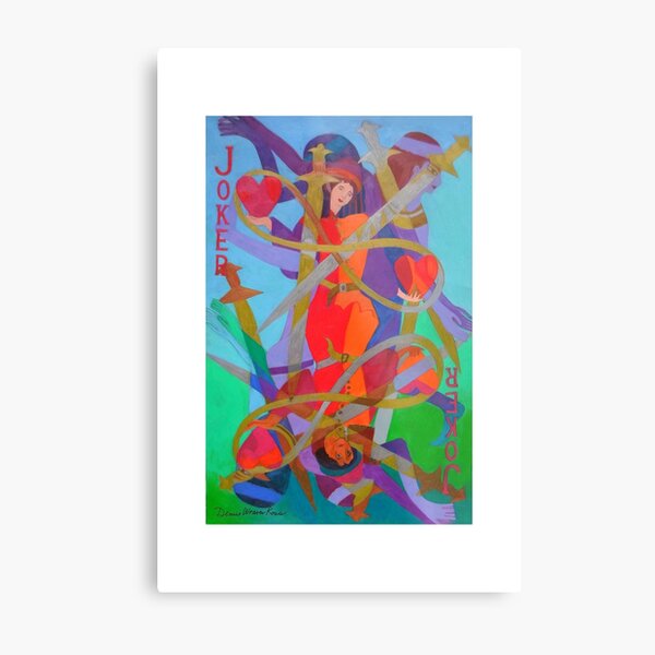The Jokes on Our Hearts giclee with border Metal Print
