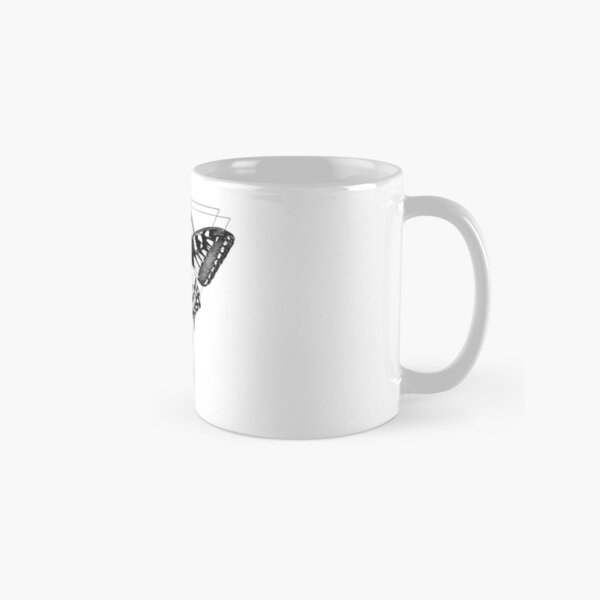 Butterfly with black geometric designs Classic Mug