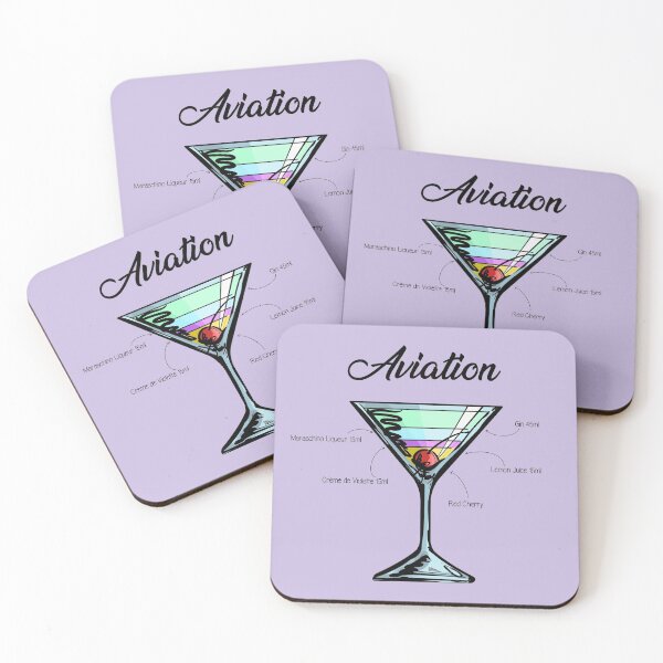 Item preview, Aviation Cocktail Recipe designed and sold by HuckleberryArts.