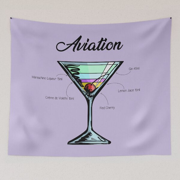 Item preview, Aviation Cocktail Recipe designed and sold by HuckleberryArts.