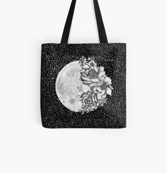 Moon Abloom All Over Print Tote Bag