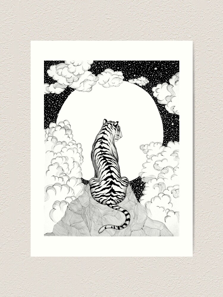 Alternate view of Tiger Moon Art Print