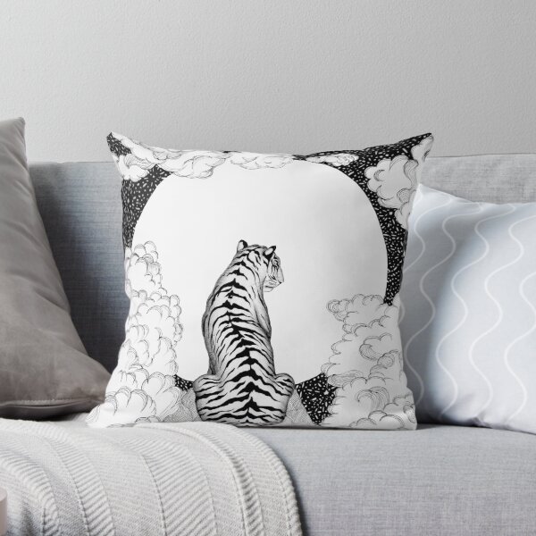 Tiger Moon Throw Pillow