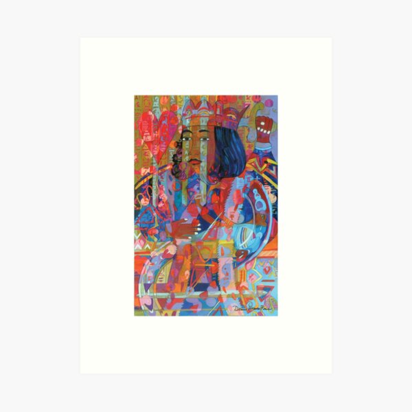 King of Hearts and the Sickle Moon giclee with borders Art Print