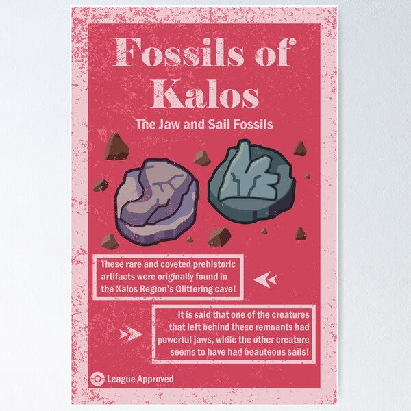 Fossils of Kalos Poster” Poster for Sale by Swainathan | Redbubble
