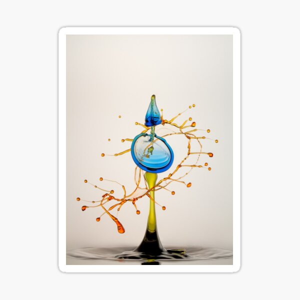 #water #liquid #drop #art illustration abstract wine space astronomy yellow color image Sticker