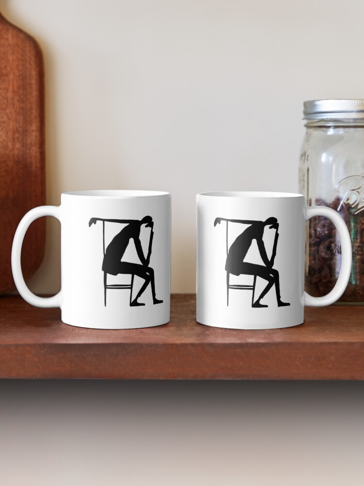Alternate view of Drawing by Franz Kafka, The Thinker Mug