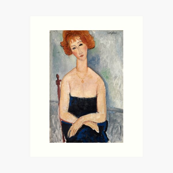 Item preview, Portrait of a Redhead Woman with Creepy Eyes designed and sold by chillchar1234.