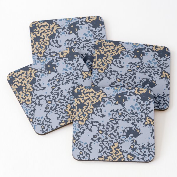 Item preview, Blue Camo Digital Cloud Pattern in Blue, Beige and Black designed and sold by ShopieHome.