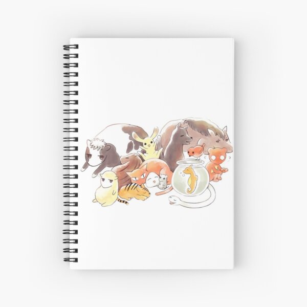 Fruits Basket | Zodiac Animals + Rice ball Spiral Notebook