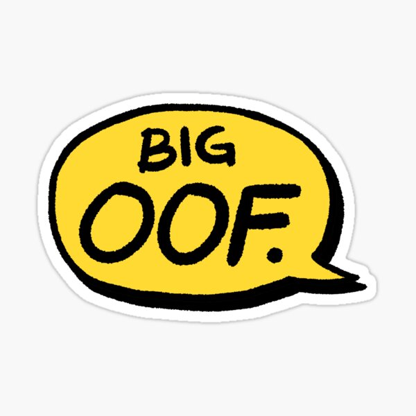 Oof Meme Stickers Redbubble - oof oof roblox meme joe in 2019 aesthetic stickers