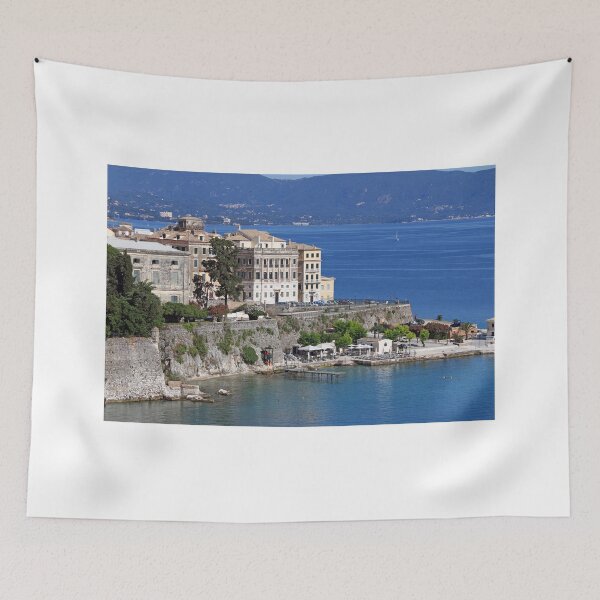 Item preview, Corfu town and blue sea cityscape Greece summer season designed and sold by goceris.