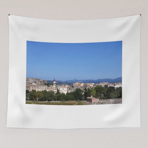 Item preview, Corfu town cityscape Greece summer season designed and sold by goceris.