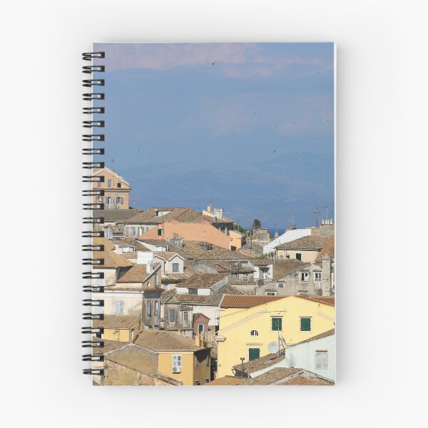 Item preview, old buildings and church towers Corfu town cityscape Greece designed and sold by goceris.