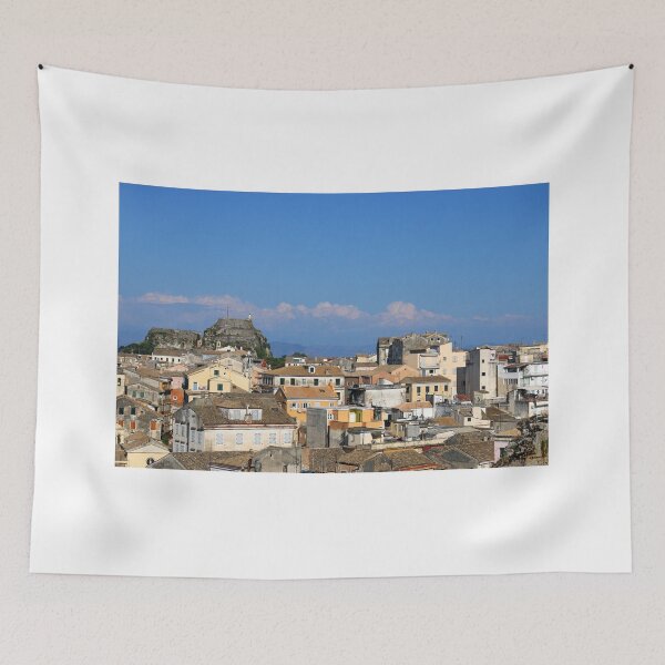 Item preview, old fortress and buildings Corfu town Greece summer season designed and sold by goceris.