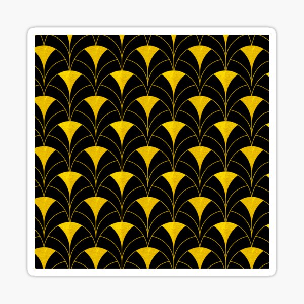 Item preview, "Casablanca" Golden Colored and Black Art Deco Design designed and sold by DEC02.