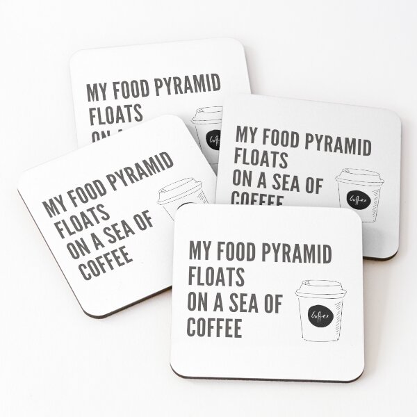 Item preview, Food Pyramid Floats on a Sea of Coffee designed and sold by jutulen.