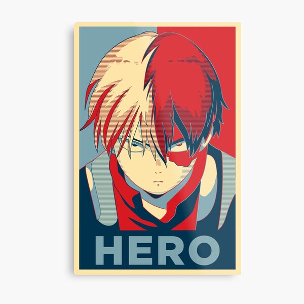 todoroki metal print by patatohead redbubble
