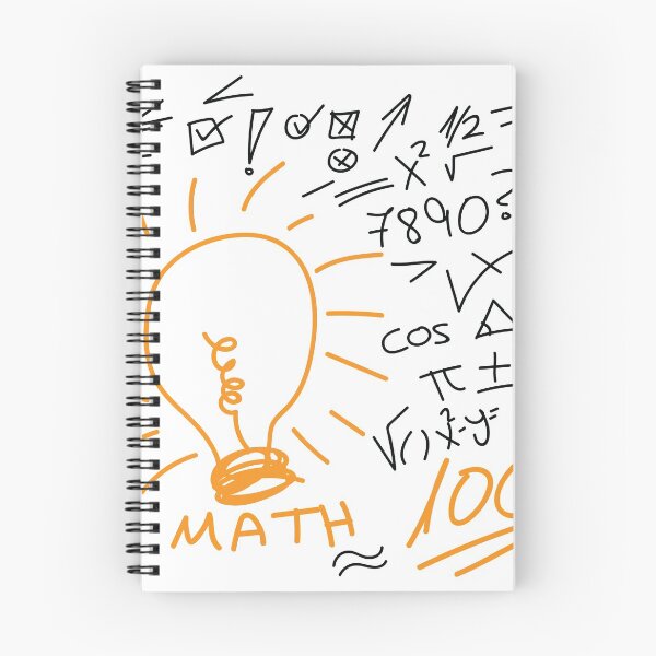 Item preview, Hand drawn maths symbol and elements around orange bulb designed and sold by sigdesign.