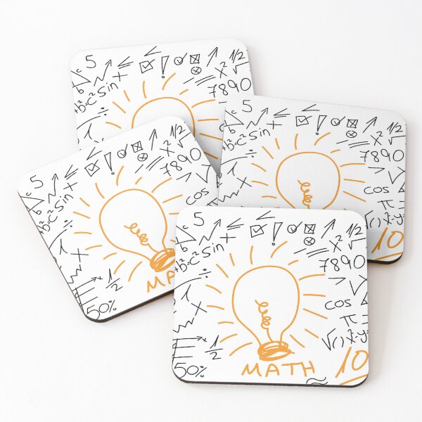 Item preview, Hand drawn maths symbol and elements around orange bulb designed and sold by sigdesign.