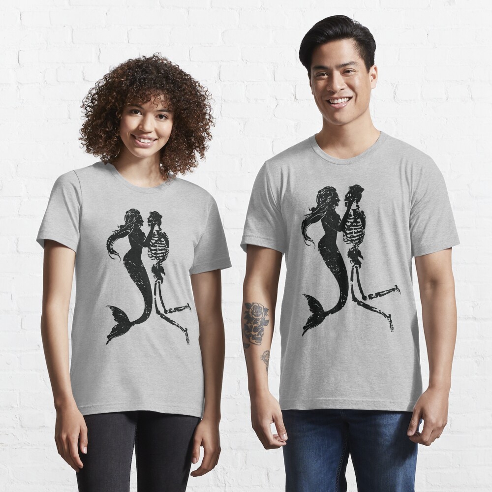 Mermaid Skeleton Shirt Skull Graphic