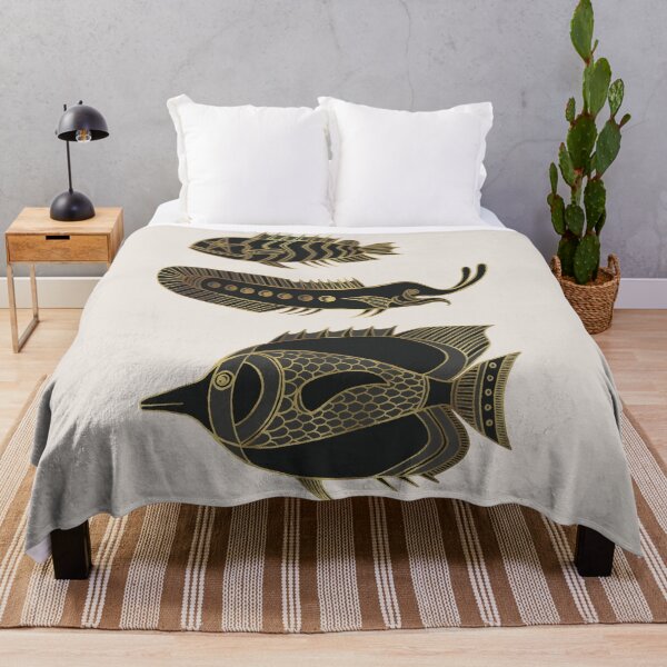 Item preview, Fantastical Fish 1 - Black and Gold designed and sold by Olooriel.