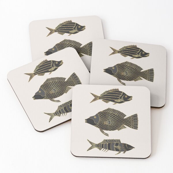 Item preview, Fantastical Fish 2 - Black and Gold designed and sold by Olooriel.