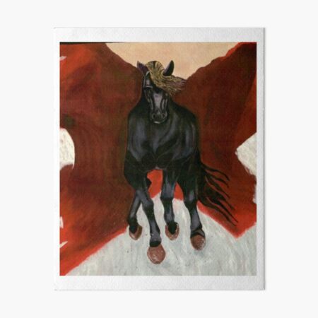 Dark Horse Art Board Print