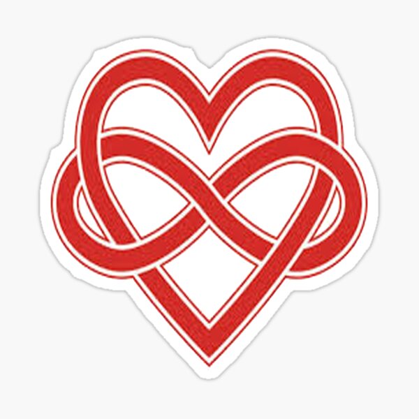 Polyamory Pride Heart Sticker
