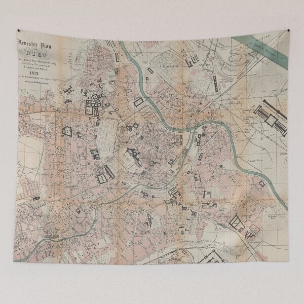 Item preview, Vintage Map of Vienna Austria (1872) designed and sold by BravuraMedia.