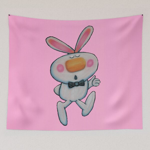 Item preview, Cute White Bunny Rabbit Giving Thumbs Up Sign designed and sold by DeerSpirit.