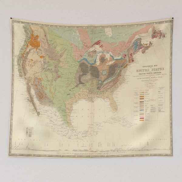 Item preview, Vintage United States Geological Map (1856) designed and sold by BravuraMedia.