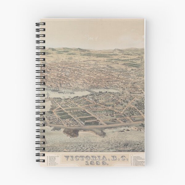 Item preview, Vintage Pictorial Map of Victoria BC (1889) designed and sold by BravuraMedia.