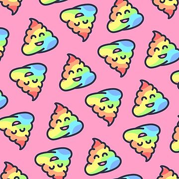 Artwork thumbnail, Rainbow Poop Emoji Logo by NiceColors