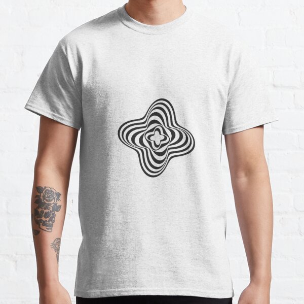 zebra, element, in a row, striped, textured, styles, geometric shape, square Classic T-Shirt