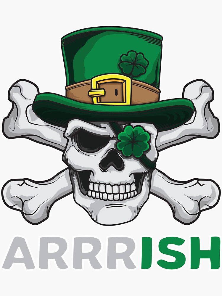 st patricks day skull emoji