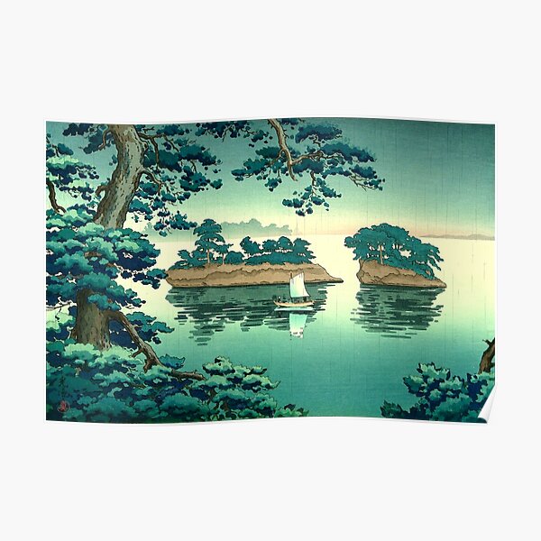 Tsuchiya Koitsu - Rain at Matsushima Poster