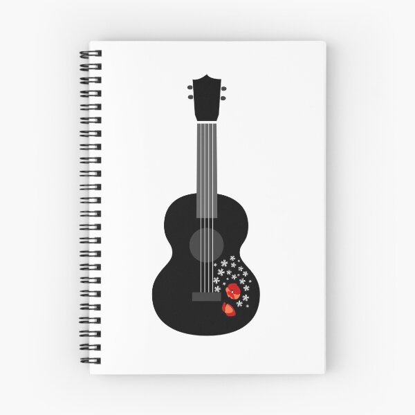 Item preview, Black guitar with flowers designed and sold by WildSun Flower.