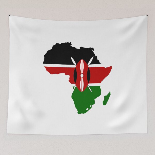 Item preview, Kenya Africa Continent Flag design designed and sold by GetItGiftIt.