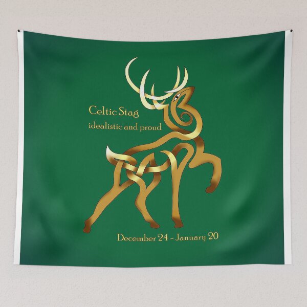 Item preview, Celtic Knot Stag Birthsign designed and sold by KnotYourWorld.