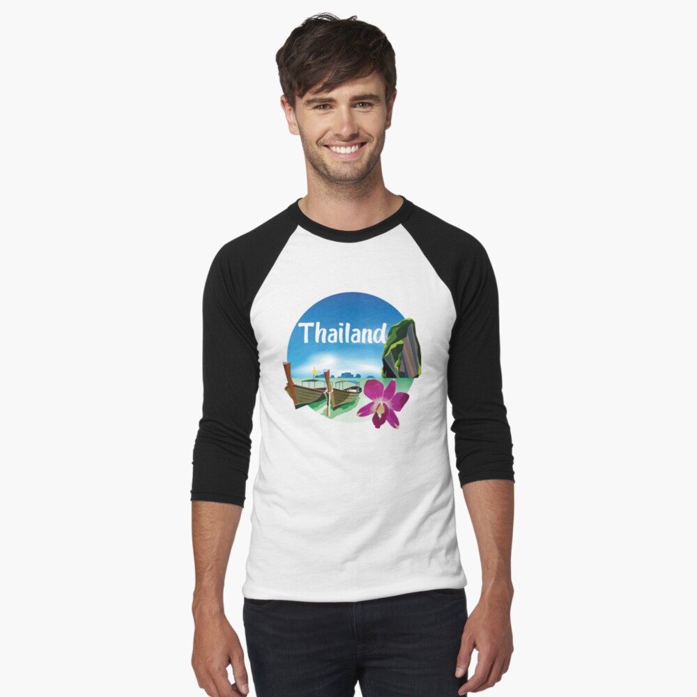 Item preview, Baseball ¾ Sleeve T-Shirt designed and sold by Picaboomart.