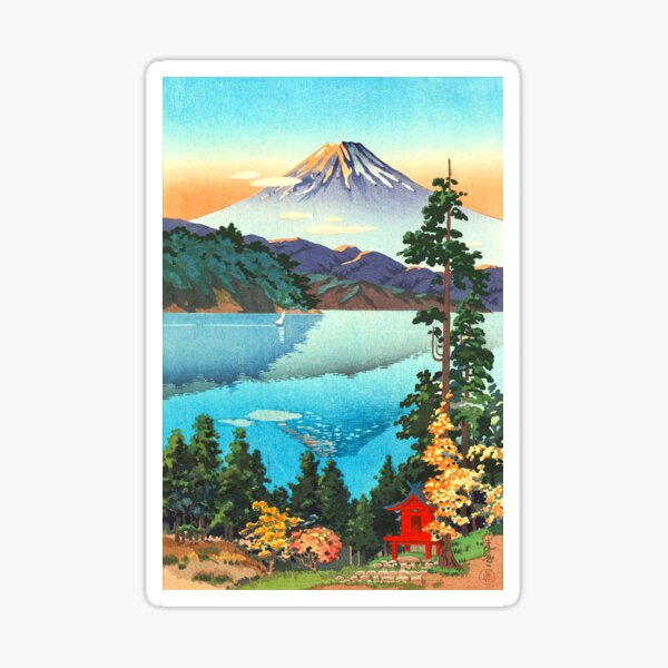 Tsuchiya Koitsu - Lake Ashi in the Hakone Hills Sticker