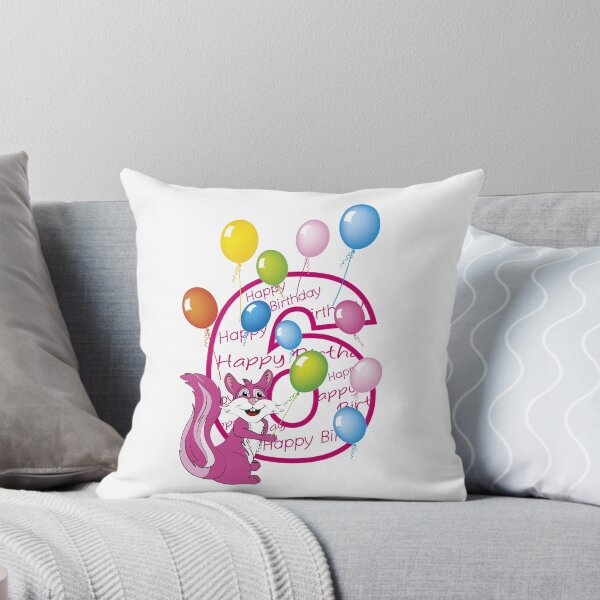Item preview, sixty birthday pink squirrel with ballons designed and sold by CREATINERY.