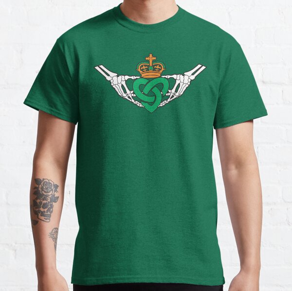 Gothic inspired Claddagh with Celtic Knotwork Heart Classic T-Shirt