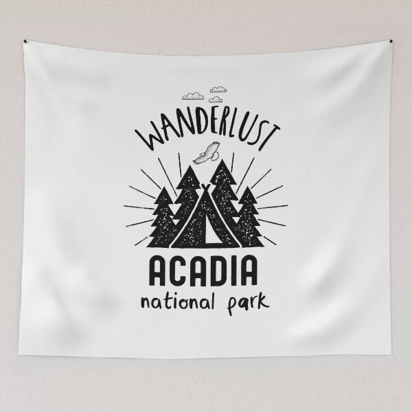 Item preview, Acadia National Park Wanderlust Shirt Maine Hiking, Fishing, Camping Gift For Dad, Mom or Best Friend tshirt, graphic tee designed and sold by frankiewillie.