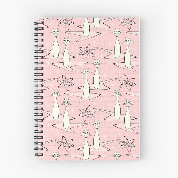 Item preview, Atomic Cat Field on Pink Hatch ©studioxtine designed and sold by studioxtine.