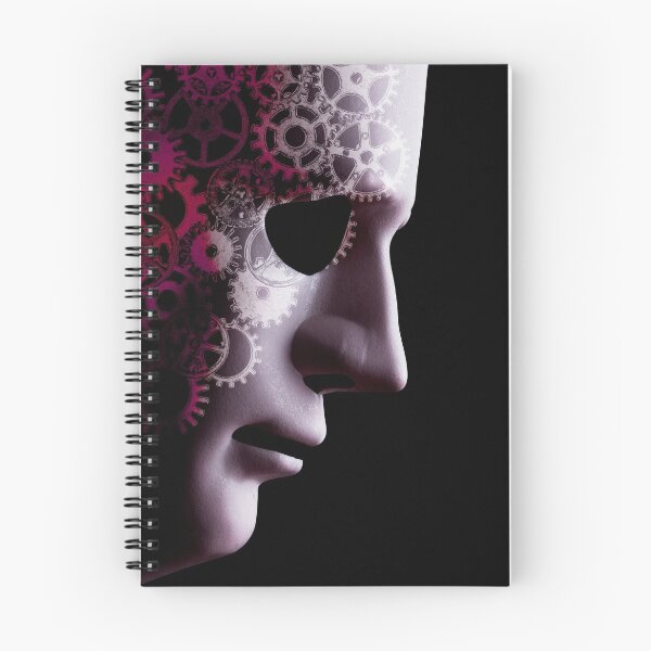 Item preview, A.I. robotic face close up with cogs designed and sold by simonbratt.